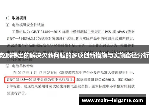 赵鹏提出的解决欠薪问题的多项创新措施与实施路径分析
